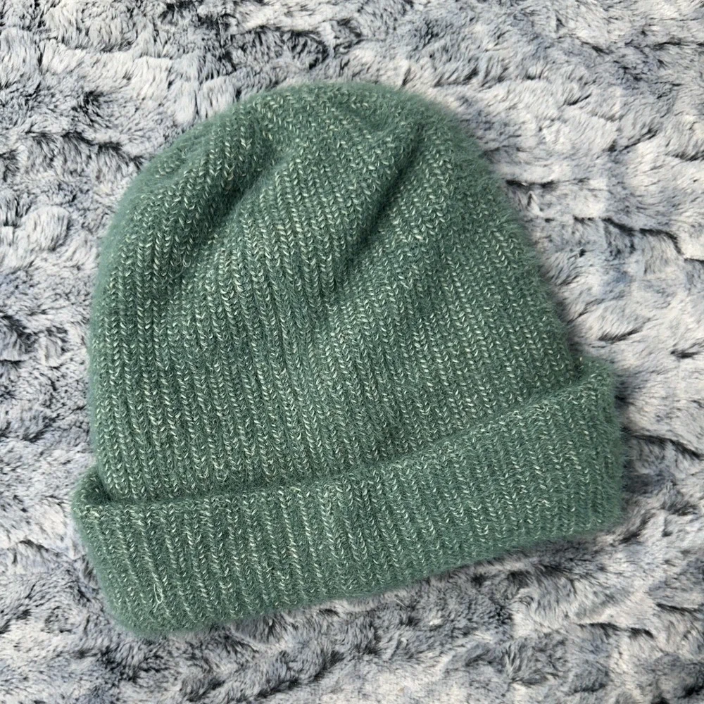 The North Face Salty Bae Lined Beanie Sage Knit Cuffed Logo / Women's One Size